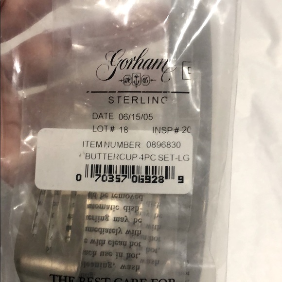 Gorham Buttercup Sterling 4-piece place setting - Picture 2 of 6